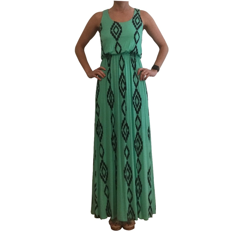stretchy print maxi